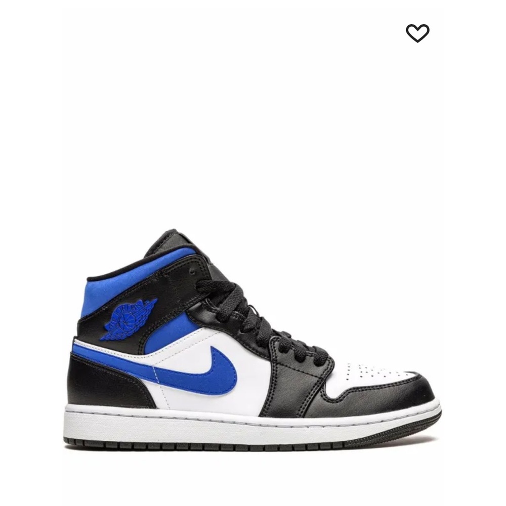 Men’s Nike Jordan 1 Mid White Black Royal 8.5 New